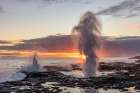 The Spouting Horn at sunset near Poipu in Kauai-Hawaii-USA Art Print